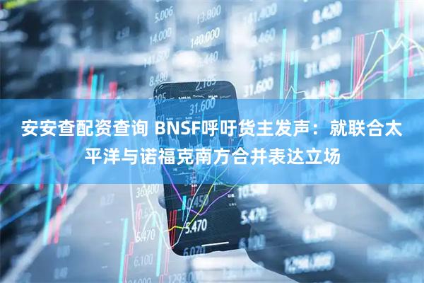 安安查配资查询 BNSF呼吁货主发声：就联合太平洋与诺福克南方合并表达立场